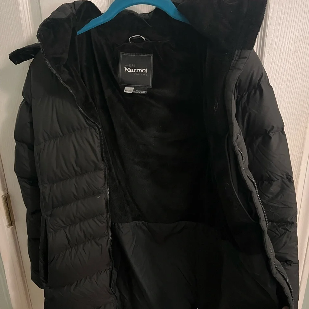 Marmot Puffer Jacket 700 Down Filled Black Size XS